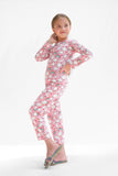 Premium Snug fit Nightsuit - Pink - Rainbow