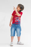 Prehistoric Volcanic Age - Half Sleeves T-shirts For Kids - Maroon