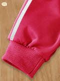 Fleece Sweatshirt with Sweatpants - Hot Pink - Kids Wear 2 Pc Set