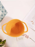 Wooven Design Storage Laundry Basket With Handles