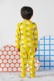 Premium Snug fit Nightsuit - Yellow - Plane
