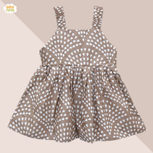 Baby Frock - BNBSF-508 Brown