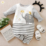 Baby Full Sleeves Baby Jumpsuit - White – Elephant