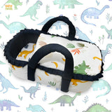 Babynest Boutique Cotton Carry Nest & Sleeping Bag White Dinosaur Print