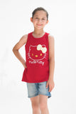 Hello Kitty Printed Sandos for Girls - Red