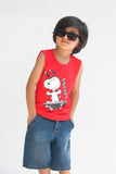 Snoopy Printed Sandos for Boys - Red