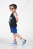 To Infinity and Beyond Printed Sandos for Boys - Black