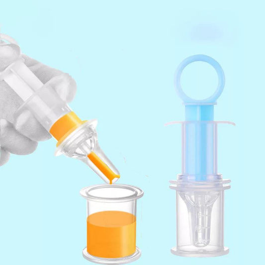 Infant Nipple Syringe Transparent Baby Squeeze Dropper (Blue)