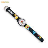 3d cartoon watch silicone - Black - Spongebob