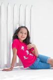 Believe in Unicorn - Half Sleeves T-shirts For Kids - Dark Pink