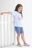 Vacations - Half sleeves T-shirts For Kids - Light Blue - SBT-355
