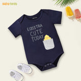 Eggstra Cute Today Print Rompers For Kids - RBT -Navy Blue