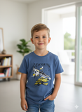 Beyond Jet Half Sleeves T-shirt For Kids - Blue