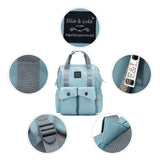 Little Story Elite Diaper Bag w/Stroller Hooks & Changing Mat - Blue