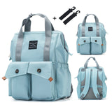 Little Story Elite Diaper Bag w/Stroller Hooks & Changing Mat - Blue