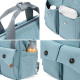 Little Story Elite Diaper Bag w/Stroller Hooks & Changing Mat - Blue
