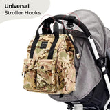 Little Story Elite Diaper Bag w/Stroller Hooks & Changing Mat - Camouflage