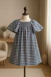 Little Cotton Gingham Dress For Girl