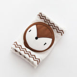 Fox Knee Pad For Kids - Dark Brown & White