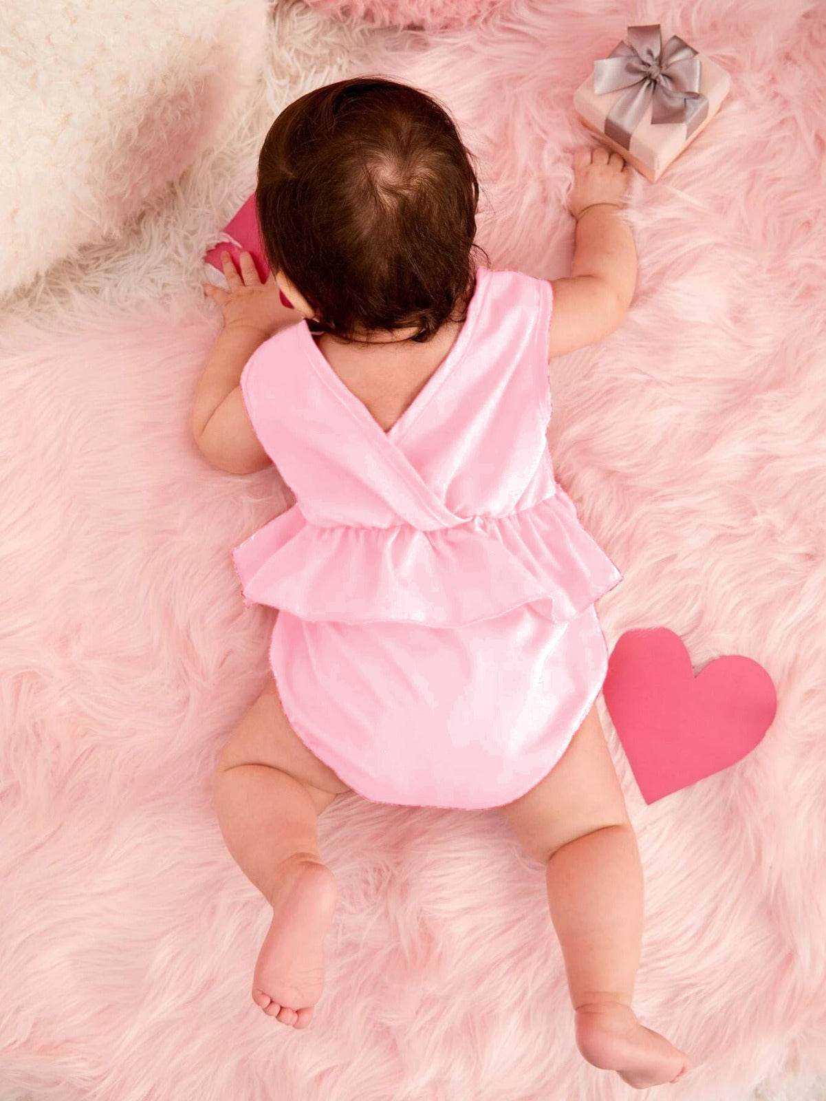 Frock Style Premium Baby Onesie - Pink