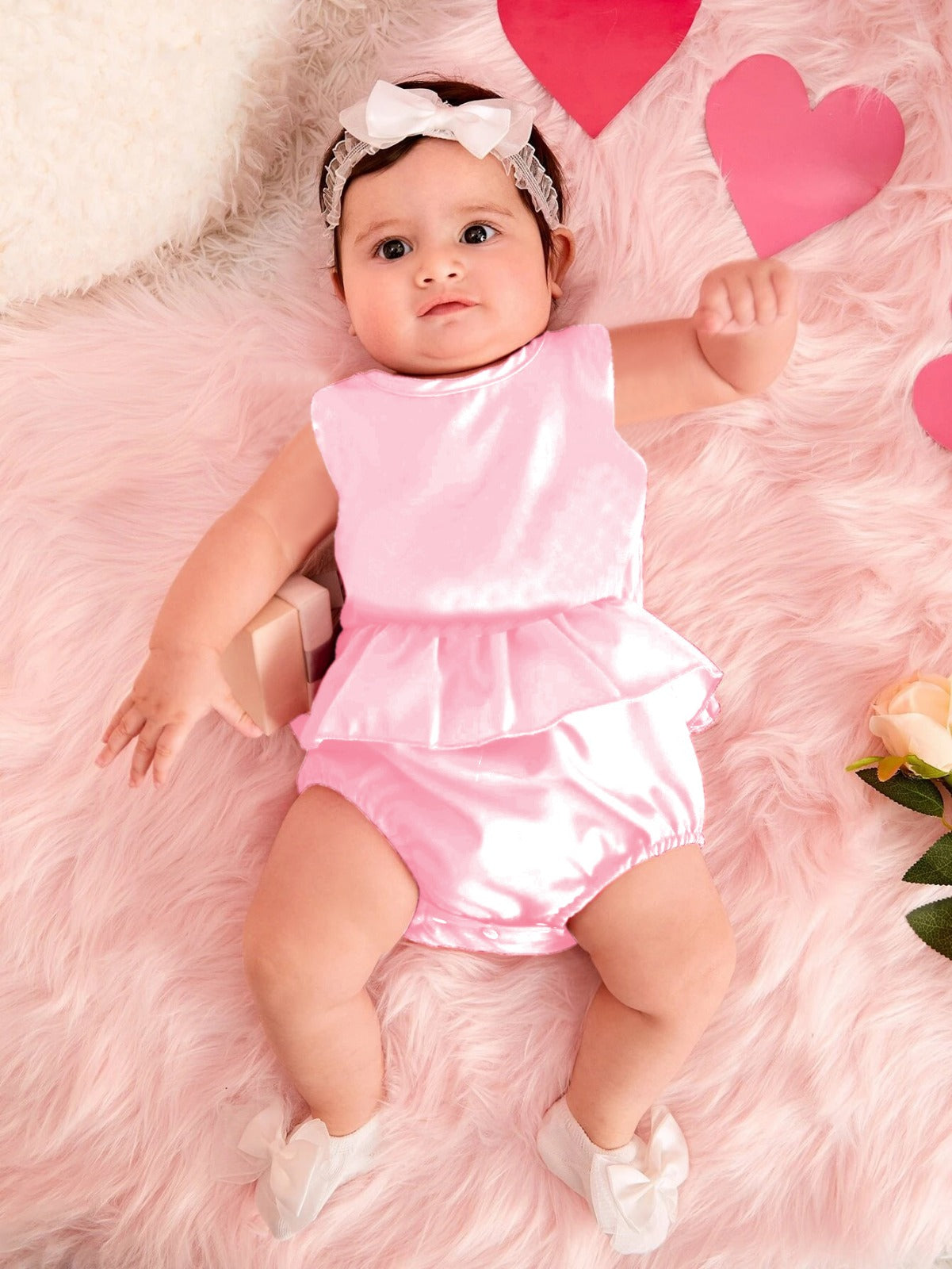 Frock Style Premium Baby Onesie - Pink
