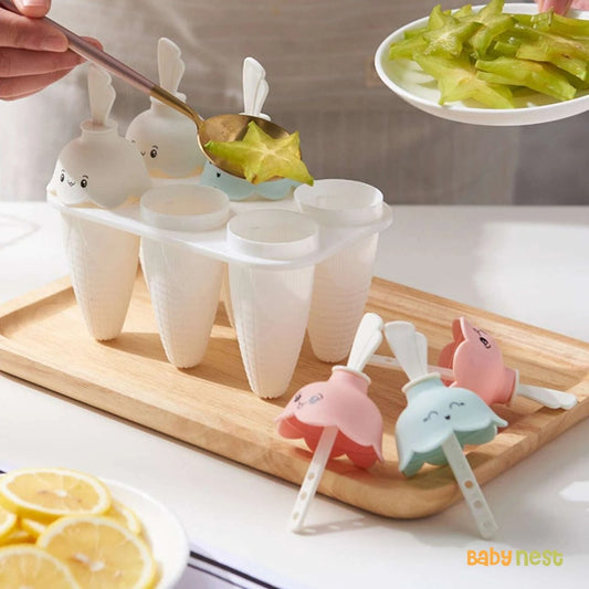 Cartoon Silicone Popsicle Mold Set