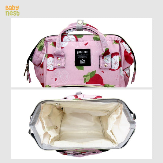 Premium Quality Cherry Blossom Diaper Bag - Pink
