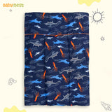 Babynest Boutique Cotton Carry Nest & Sleeping Bag Dark Blue Sea Animals 7 Pcs set