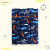 Babynest Boutique Cotton Carry Nest & Sleeping Bag Dark Blue Sea Animals 7 Pcs set