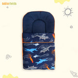 Babynest Boutique Cotton Carry Nest & Sleeping Bag Dark Blue Sea Animals 7 Pcs set