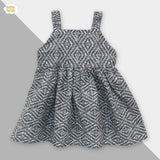 Baby Frock - BNBSF-1003 Chevron Black