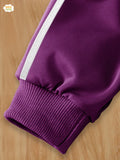 Fleece Sweatshirt with Sweatpants - Purple - Kids Wear 2 Pc Set