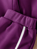 Fleece Sweatshirt with Sweatpants - Purple - Kids Wear 2 Pc Set