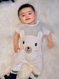 Baby Half Romper - White – Bear