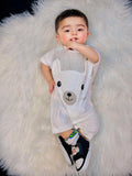 Baby Half Romper - White – Bear