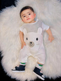 Baby Half Romper - White – Bear