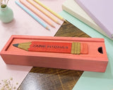 ZAINB IHTISHAM - Wooden Pencil Box with Sliding Top - Pink