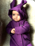 Fleece Bunny Full Sleeves Baby Jumpsuit with Snap Button