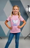 Level Up Butterfly Half Sleeves T-shirt For Kids - Baby Pink