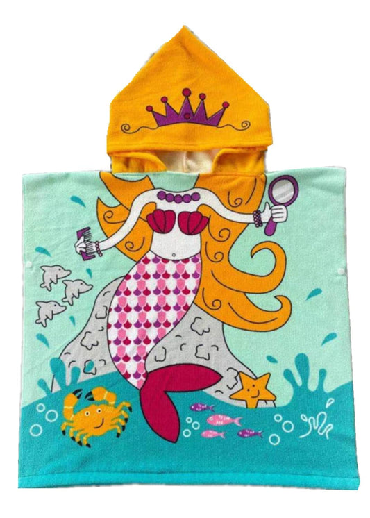 Mermaid - Printed Hooded Bath Towel