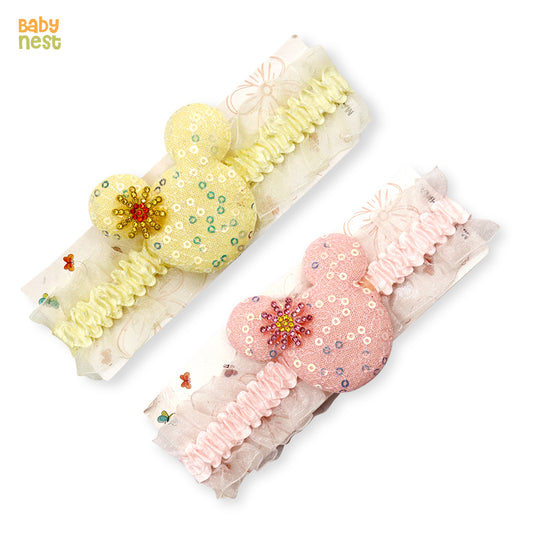 Glittery Mouse Hair Band For Girls - 1pc