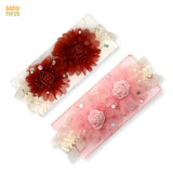 Floral Tulle Hair Band For Girls - 1pc
