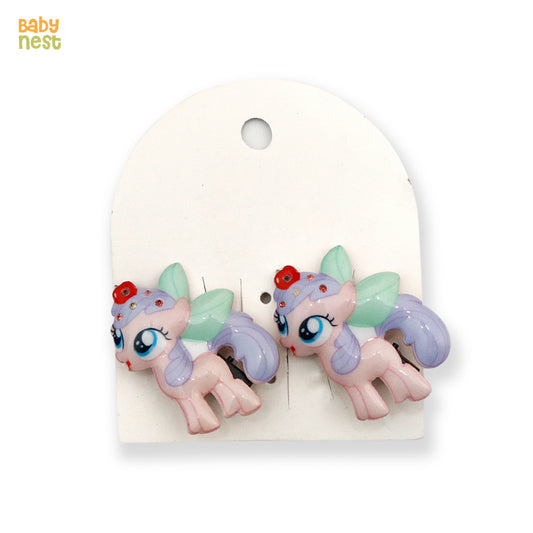 Pack of 3 Cute Cartoon Hair Clips Set For Girls (Random Character)