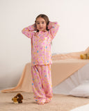 Pink Puff - Premium Nightsuit For Girls
