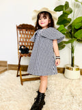 Little Cotton Gingham Dress For Girl