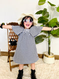 Little Cotton Gingham Dress For Girl