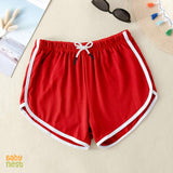 Dolphin shorts - Red- White Lines
