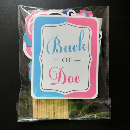 Buck-Or- Doe Its a boy & Girls  photo props - Party essential
