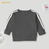 Fleece Sweatshirt White Line- Grey