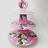 3 Tier Cup Cake Stand For Boys& Girls Party Decoration Supply Set